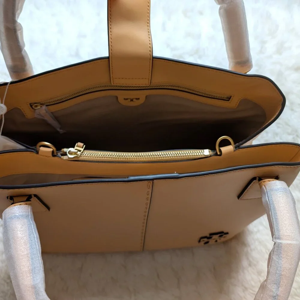NWT Tory Burch McGraw Smooth Satchel (color: jackfruit)